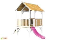 Axi Maison Enfant Bois Cabane + Toboggan Akela -Portique Jardin Soldes Magasin maison enfant bois cabane toboggan akela 4