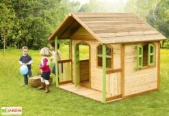 Axi Maisonnette Pour Enfant En Bois De Hemlock Milan -Portique Jardin Soldes Magasin maison enfant bois milan 2