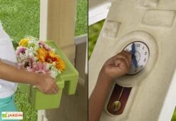 Step2 Cabane De Jardin Enfant En Plastique - Maison De Charme Style Cottage -Portique Jardin Soldes Magasin maison enfants charming cottage cheminee 149 2x127 3x147 3cm plastique rotomoule resistant 5