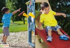 Step2 Cabane De Jardin Enfant - Maison De Jeux Tout-en-Un Fun Center -Portique Jardin Soldes Magasin maison loisirs tout en un neighborhood fun center toboggan cibles table pique nique 4