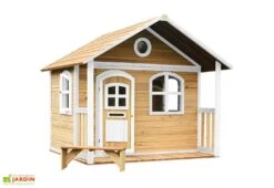 Axi Maisonnette Pour Enfant En Bois De Hemlock Milan -Portique Jardin Soldes Magasin maison milan marron blanc