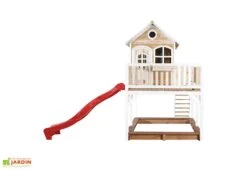 Axi Maisonnette Pour Enfant En Bois De Hemlock Liam 1 10 Axi Maisonnette Pour Enfant En Bois De Hemlock Liam 1 -Portique Jardin Soldes Magasin maisonnette bois liam marron blanc rouge