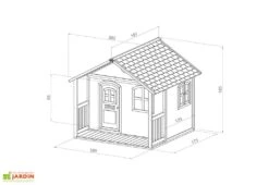 Axi Maisonnette Pour Enfant En Bois De Hemlock Milan -Portique Jardin Soldes Magasin maisonnette bois milan avec terrasse
