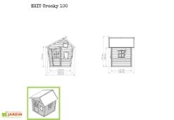 EXIT TOYS Maisonnette Pour Enfant En Bois De Cèdre Crooky 100 -Portique Jardin Soldes Magasin maisonnette enfant bois cedre crooky 100 2