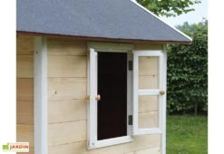 EXIT TOYS Maisonnette Pour Enfant En Bois De Cèdre Loft 100 (3 Coloris) -Portique Jardin Soldes Magasin maisonnette enfant bois cedre loft 100 3 coloris 1