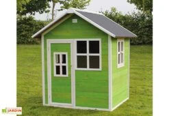 EXIT TOYS Maisonnette Pour Enfant En Bois De Cèdre Loft 100 (3 Coloris) -Portique Jardin Soldes Magasin maisonnette enfant bois cedre loft 100 3 coloris 4