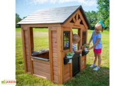 Maisonnette Pour Enfant En Bois De Cèdre Sweetwater -Portique Jardin Soldes Magasin maisonnette enfant bois cedre sweetwater 2