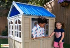 KidKraft Maisonnette En Bois Pour Enfant Cèdre Traité 111 X 121 Cm – Cooper -Portique Jardin Soldes Magasin maisonnette enfant bois cedre traite 2