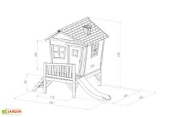 Axi Maisonnette Pour Enfant En Bois De Hemlock Iris -Portique Jardin Soldes Magasin maisonnette enfant bois hemlock iris