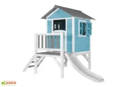 Axi Maisonnette Pour Enfant En Bois De Hemlock Lodge XL Bleu -Portique Jardin Soldes Magasin maisonnette enfant bois hemlock lodge xl bleu 1