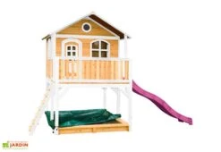 Axi Maisonnette Pour Enfant En Bois De Hemlock Marc -Portique Jardin Soldes Magasin maisonnette enfant bois hemlock marc 4