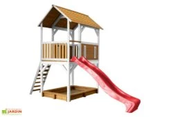 Axi Maisonnette Pour Enfant En Bois De Hemlock + Toboggan Pumba -Portique Jardin Soldes Magasin maisonnette enfant bois hemlock toboggan pumba 1