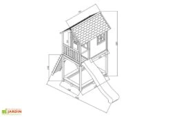 Axi Maisonnette Pour Enfant En Bois De Hemlock Avec Toboggan Romy -Portique Jardin Soldes Magasin maisonnette enfant bois hemlock toboggan romy 1