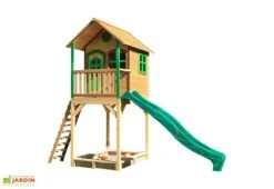 Axi Maisonnette Pour Enfant En Bois De Hemlock Avec Toboggan Romy