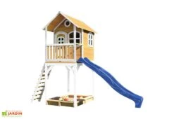 Axi Maisonnette Pour Enfant En Bois De Hemlock Avec Toboggan Romy -Portique Jardin Soldes Magasin maisonnette enfant bois hemlock toboggan romy 4