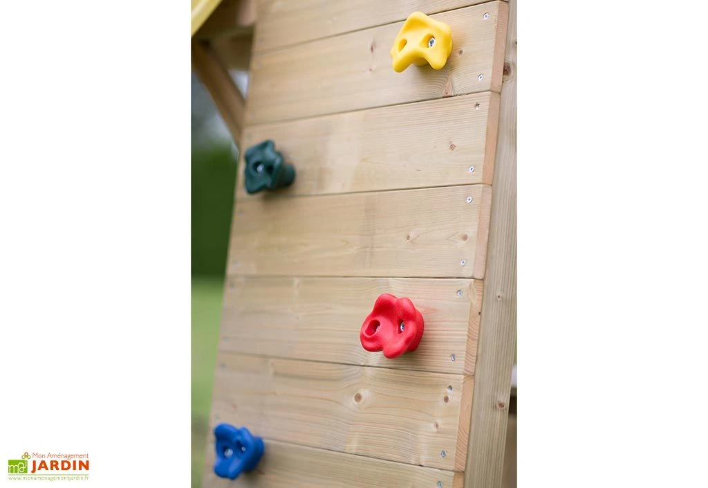 Aire De Jeux En Bois Non Traité Avec Toboggan - 3 M² 2 Aire De Jeux En Bois Non Traité Avec Toboggan - 3 M² – Image 2