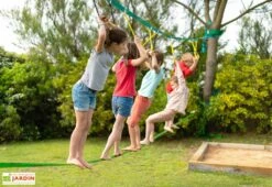 Portique Jardin Soldes Magasin 13 Parcours D’obstacles Enfant + Slackline De 15 M