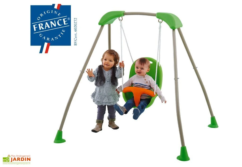 Portique Balançoire Acier Baby'K Pliable 1,24m 2 Portique Balançoire Acier Baby'K Pliable 1,24m – Image 2