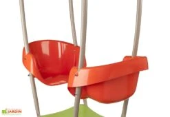 Portique Balançoires Bois Et Métal 2,30 M Bongo -Portique Jardin Soldes Magasin portique aire de jeux bois acier bongo