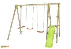 Portique Jardin Soldes Magasin 29 Portique Balançoire Et Toboggan Bois 2,30 M Tutti