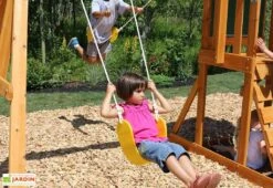 KidKraft Portique En Bois Ainsley Balançoires, Toboggan, Escalade -Portique Jardin Soldes Magasin portique bois enfant balancoires toboggan mur escalade 3