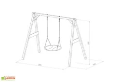 Axi Portique En Bois De Hemlock Avec Balançoire Nid D’Oiseau -Portique Jardin Soldes Magasin portique bois hemlock balancoire nid oiseau 2