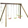 Portique En Bois 2 Balançoires 1 échelle 1 Face-à-face - Gabin