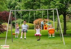 Portique Balançoire Métal Axion 2,20m Jade