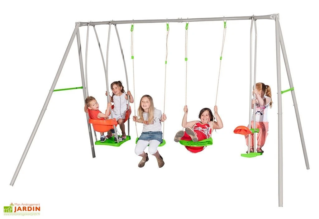 Portique Balançoire Métal Axion 2,20m Luca + Siège Bébé 1 Portique Balançoire Métal Axion 2,20m Luca + Siège Bébé