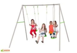 Portique Balançoire Métal Axion 2,20m Paul + Siège Bébé