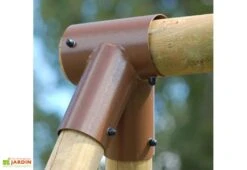 Portique Pour Enfants En Bois 2 Balançoires + 1 Vis-à-vis – Pacco -Portique Jardin Soldes Magasin portique pacco 3 agres bois traite 3