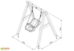Axi Portique Balançoire Pour Bébé En Bois De Hemlock Marron Et Blanc 9 Axi Portique Balançoire Pour Bébé En Bois De Hemlock Marron Et Blanc -Portique Jardin Soldes Magasin premier portique bebe 9 mois 3 ans bois hemlock imputrescible siege confort 2