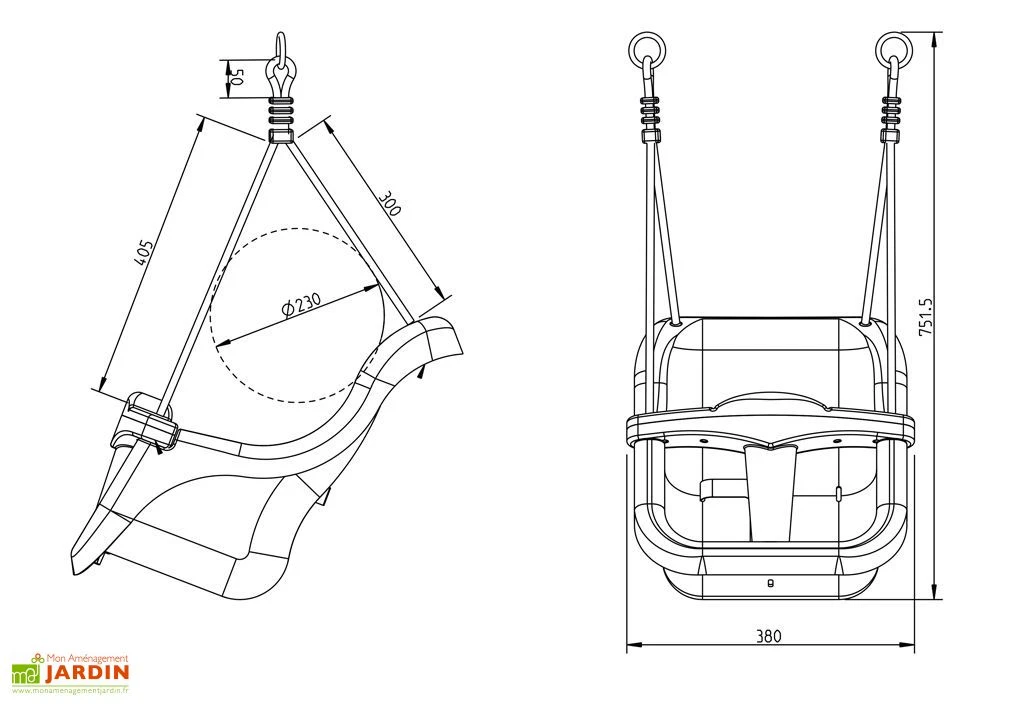 Axi Portique Balançoire Pour Bébé En Bois De Hemlock Marron Et Blanc 5 Axi Portique Balançoire Pour Bébé En Bois De Hemlock Marron Et Blanc – Image 5