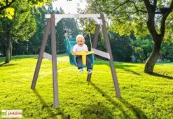 Axi Portique Balançoire Pour Bébé En Bois De Hemlock Marron Et Blanc 8 Axi Portique Balançoire Pour Bébé En Bois De Hemlock Marron Et Blanc -Portique Jardin Soldes Magasin premier portique bebe 9 mois 3 ans bois hemlock imputrescible siege confort 4