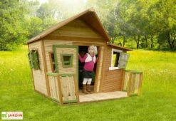 Axi Maison Enfant Bois Lisa + Table De Pique-Nique ZidZed -Portique Jardin Soldes Magasin promo maison lisa table picnic 1