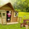 Axi Maison Enfant Bois Lisa + Table De Pique-Nique ZidZed
