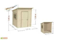 Maisonnette Pour Enfant En Bois Brut – Santa Monica 5 Maisonnette Pour Enfant En Bois Brut – Santa Monica -Portique Jardin Soldes Magasin schema dimensions maisonnette pour enfant santa monica