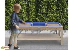 Axi Table Sable Et Eau En Bois De Hemlock - 124 X 27 X 50 Cm -Portique Jardin Soldes Magasin table sable eau bois axi