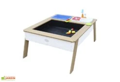 Axi Table Sable Et Eau En Bois De Hemlock + Parasol - 110 X 93 X 50 Cm 7 Axi Table Sable Et Eau En Bois De Hemlock + Parasol - 110 X 93 X 50 Cm -Portique Jardin Soldes Magasin table sable eau bois blanc evier