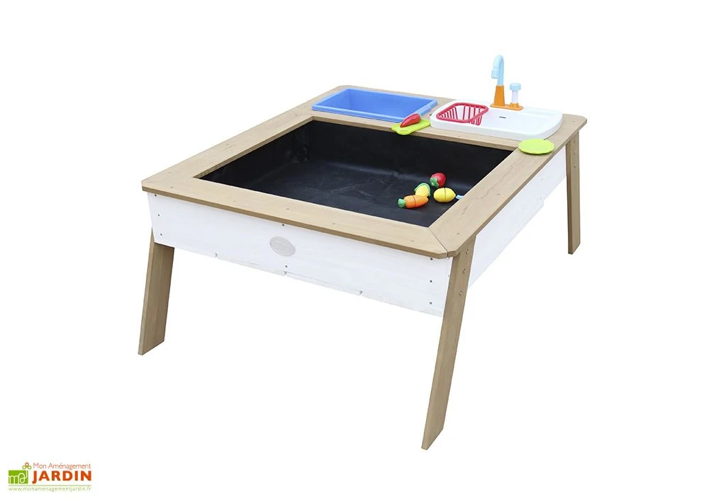 Axi Table Sable Et Eau En Bois De Hemlock + Parasol - 110 X 93 X 50 Cm 3 Axi Table Sable Et Eau En Bois De Hemlock + Parasol - 110 X 93 X 50 Cm – Image 3