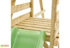 Portique En Bois Avec Balançoire Et Toboggan - Robin -Portique Jardin Soldes Magasin toboggan aire de jeu balancoire