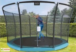 Axi Trampoline Enterré Avec Filet De Protection – Ø 366 Cm -Portique Jardin Soldes Magasin trampoline enterre avec filet de securite