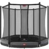 Berg Trampoline Enterré Rond Gris Avec Filet De Protection Favorit – Ø 270 Cm