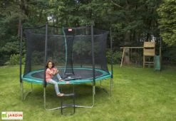 Trampoline Sur Pied Avec Filet De Sécurité Ø430 Cm - Berg Favorit -Portique Jardin Soldes Magasin trampoline favorit sur pieds filet securite 4