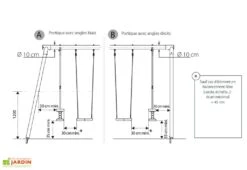 Balançoire Vis-à-vis Pour Portique Pour Enfants De 3 à 12 Ans 7 Balançoire Vis-à-vis Pour Portique Pour Enfants De 3 à 12 Ans -Portique Jardin Soldes Magasin vis a vis balancoire portique soulet 1