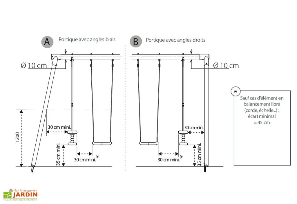 Balançoire Vis-à-vis Pour Portique Pour Enfants De 3 à 12 Ans 4 Balançoire Vis-à-vis Pour Portique Pour Enfants De 3 à 12 Ans – Image 4